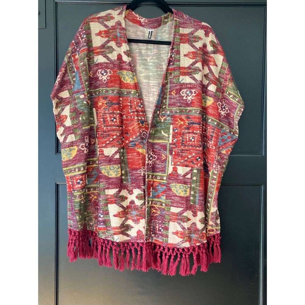 Denim Lab Southwest Print Kimono Cardigan One Size